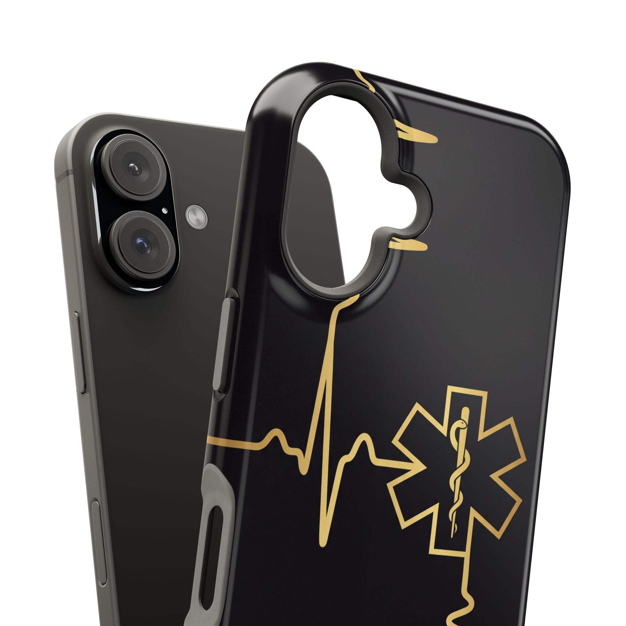 Paramedic/EMT Heartbeat Line Phone Case — Magnetic Wireless Charging Cover