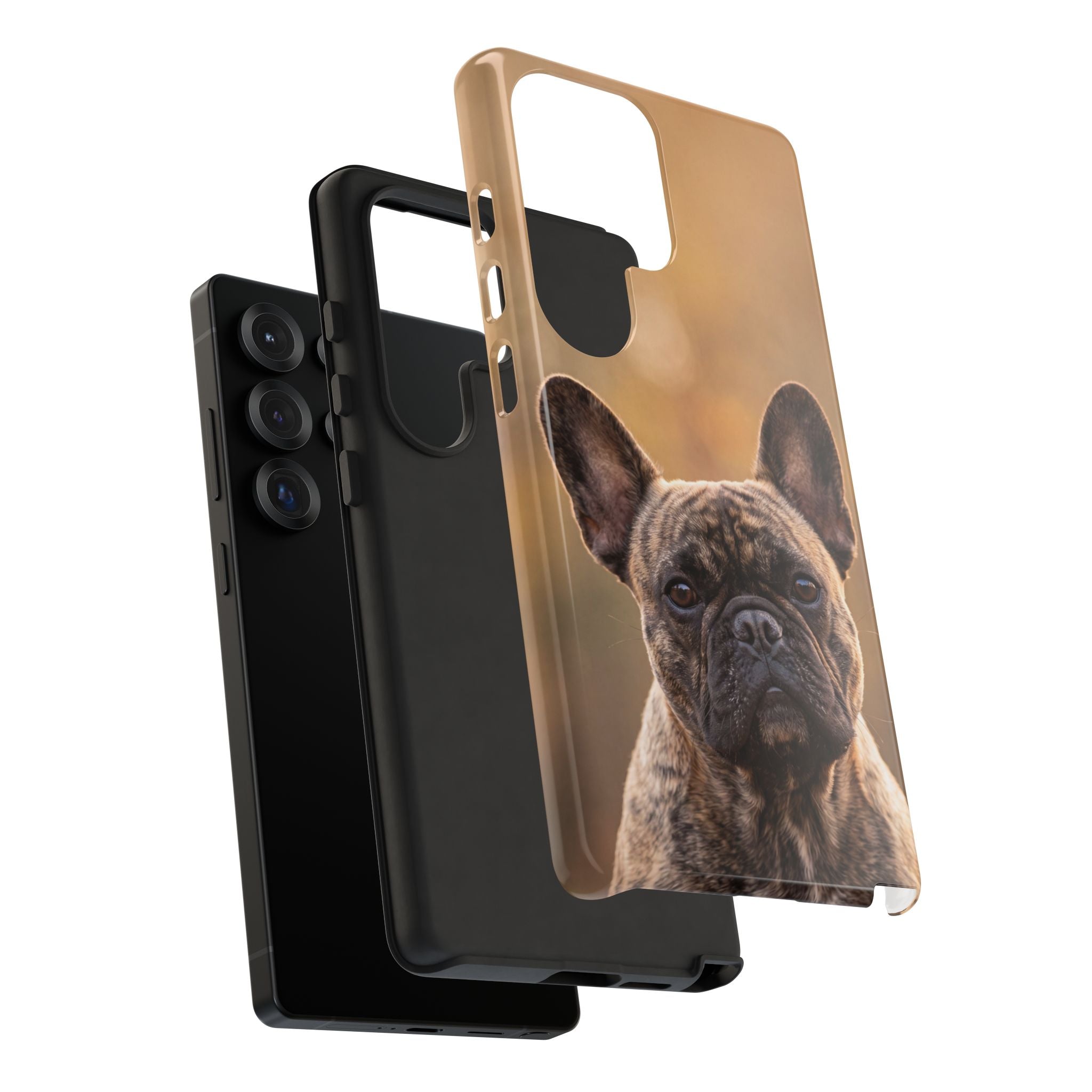 French Bulldog Portrait Phone Case | Realistic Brindle Frenchie Photo Case | iPhone & Samsung