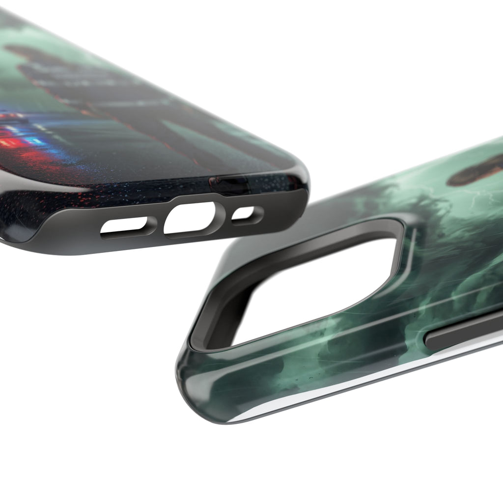 Female Paramedic Green Storm Phone Case — Magnetic Wireless Charging Cover