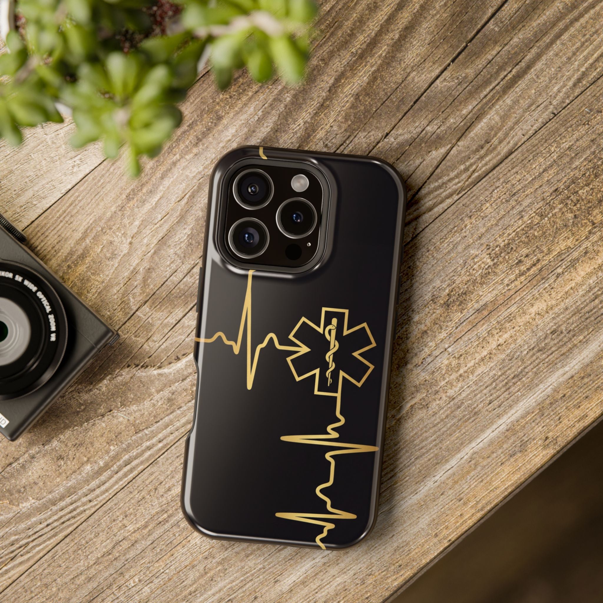 Paramedic/EMT Heartbeat Line Phone Case — Magnetic Wireless Charging Cover