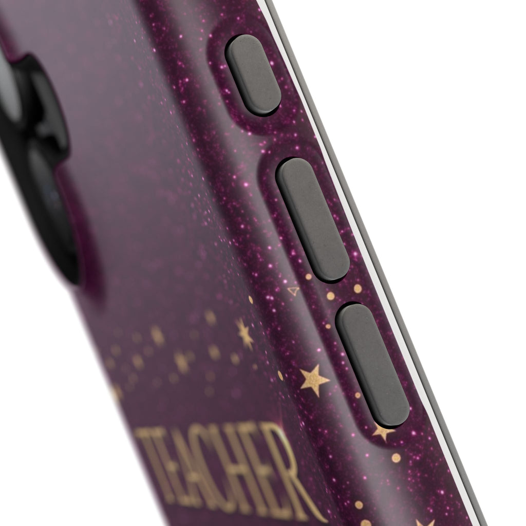 Teacher Life Glitter Butterfly Phone Case — Wireless Charging Cover
