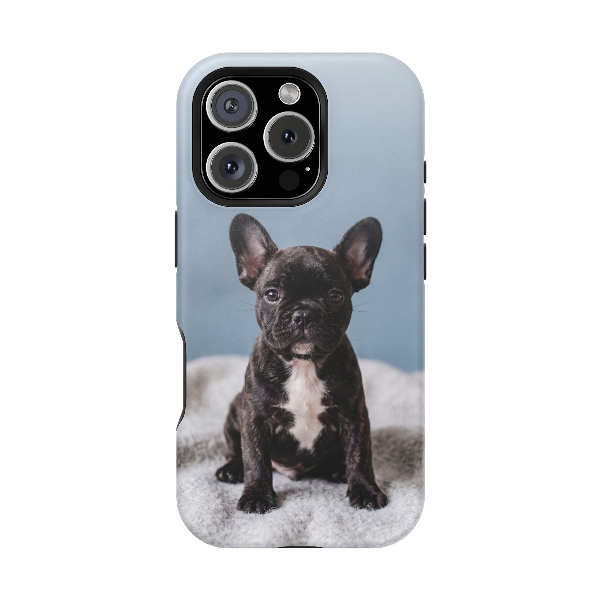 French Bulldog Puppy Phone Case — Impact-Resistant Wireless Charging Cover