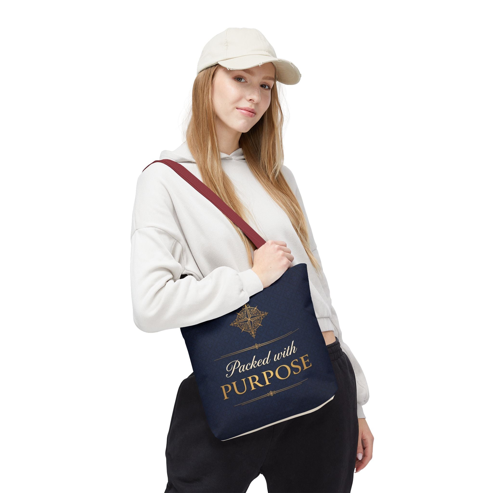 Packed with Purpose Tote | Inspirational Nurse Gift Tote Bag | Healthcare Worker Appreciation Gift | Premium Polyester Carry-All