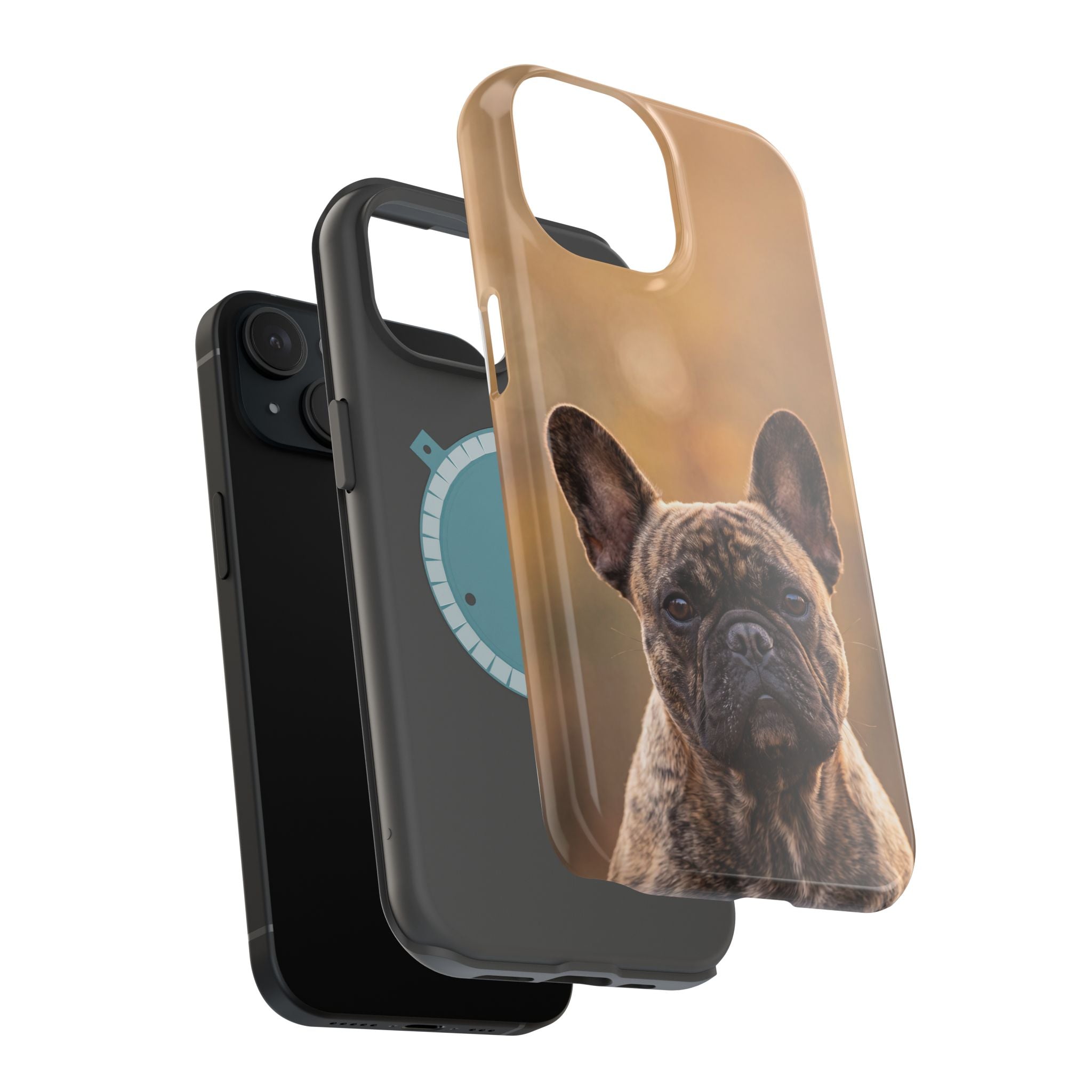 Brindle French Bulldog Phone Case — Impact-Resistant Wireless Charging Cover