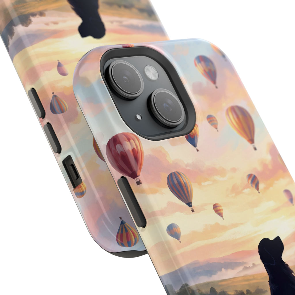 Personalized Golden Retriever Hot Air Balloon Phone Case — Wireless Charging Cover