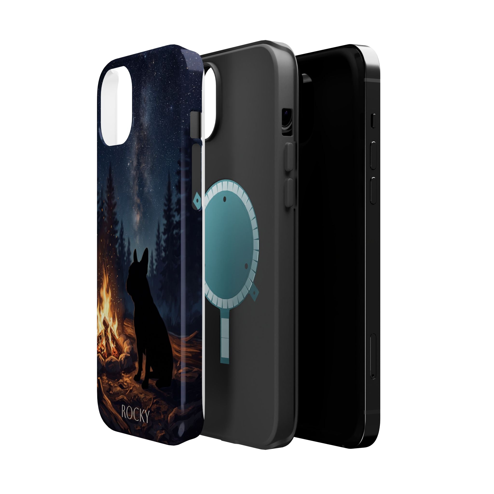 Personalized French Bulldog Campfire Phone Case — Wireless Charging Cover