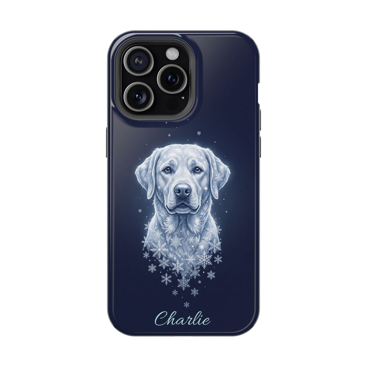Personalized Winter Snowflake Labrador Phone Case — Tough Magnetic Case with Wireless Charging