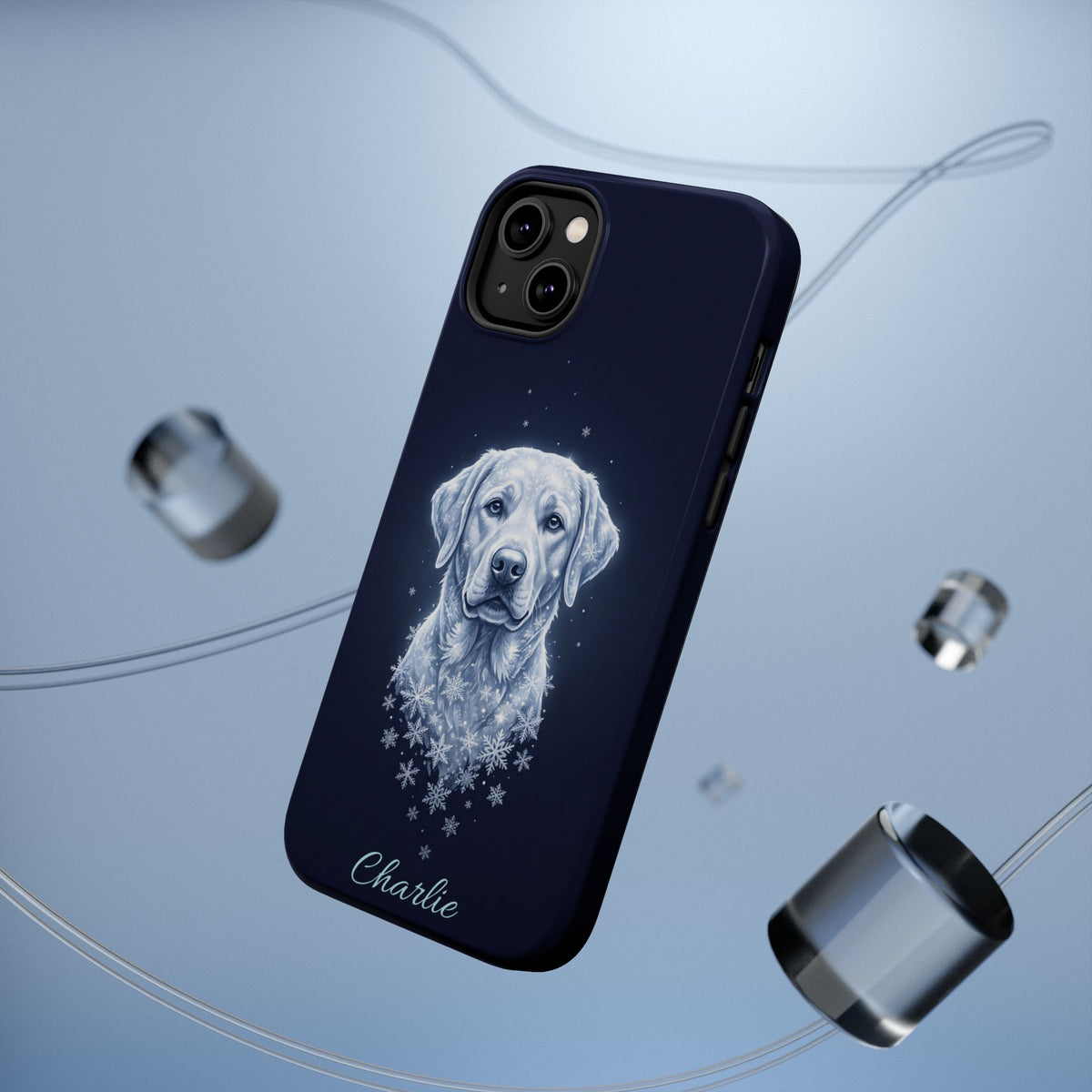 Personalized Winter Snowflake Labrador Phone Case — Tough Magnetic Case with Wireless Charging