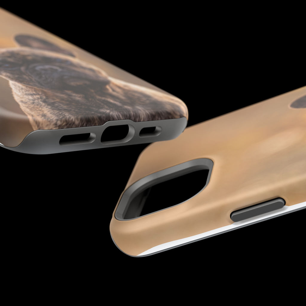 Brindle French Bulldog Phone Case — Impact-Resistant Wireless Charging Cover