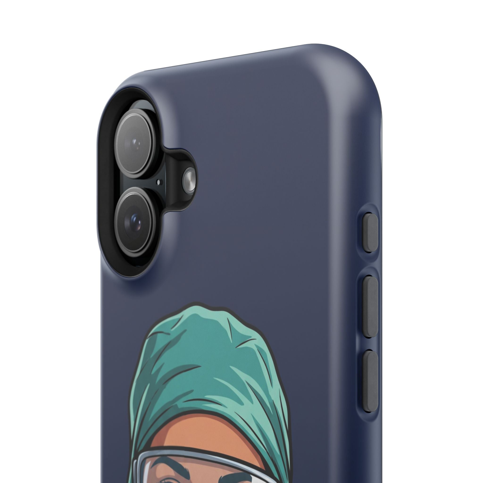 Bold Nurse Portrait Phone Case — Magnetic Wireless Charging Cover