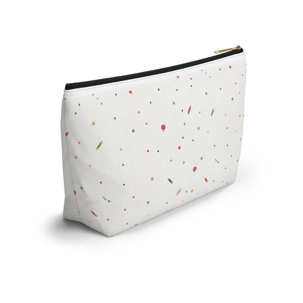 Inspire Teach Blonde Illustrated Teacher Pouch — T-Bottom Zipper Bag