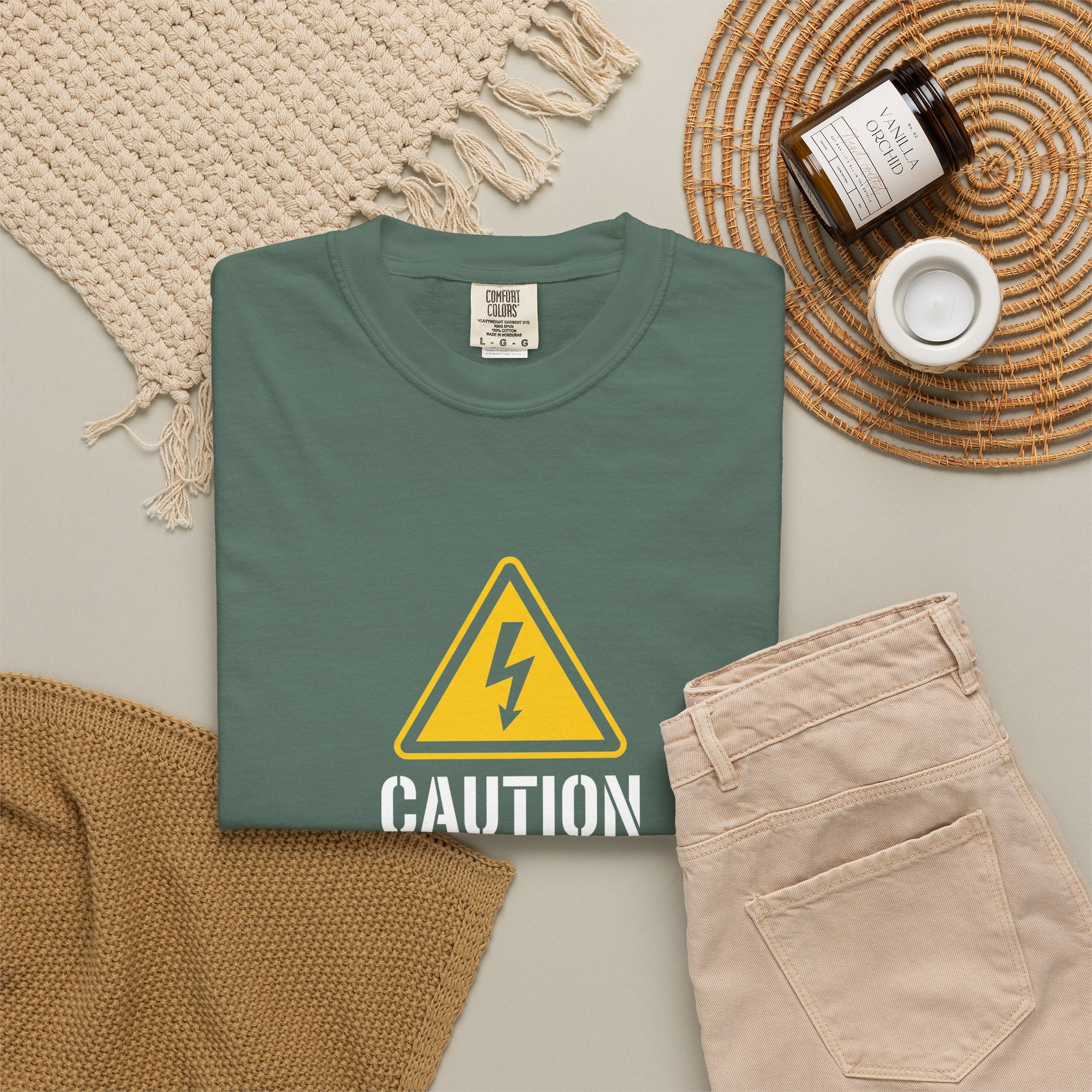 Caution Electrician At Work T-Shirt