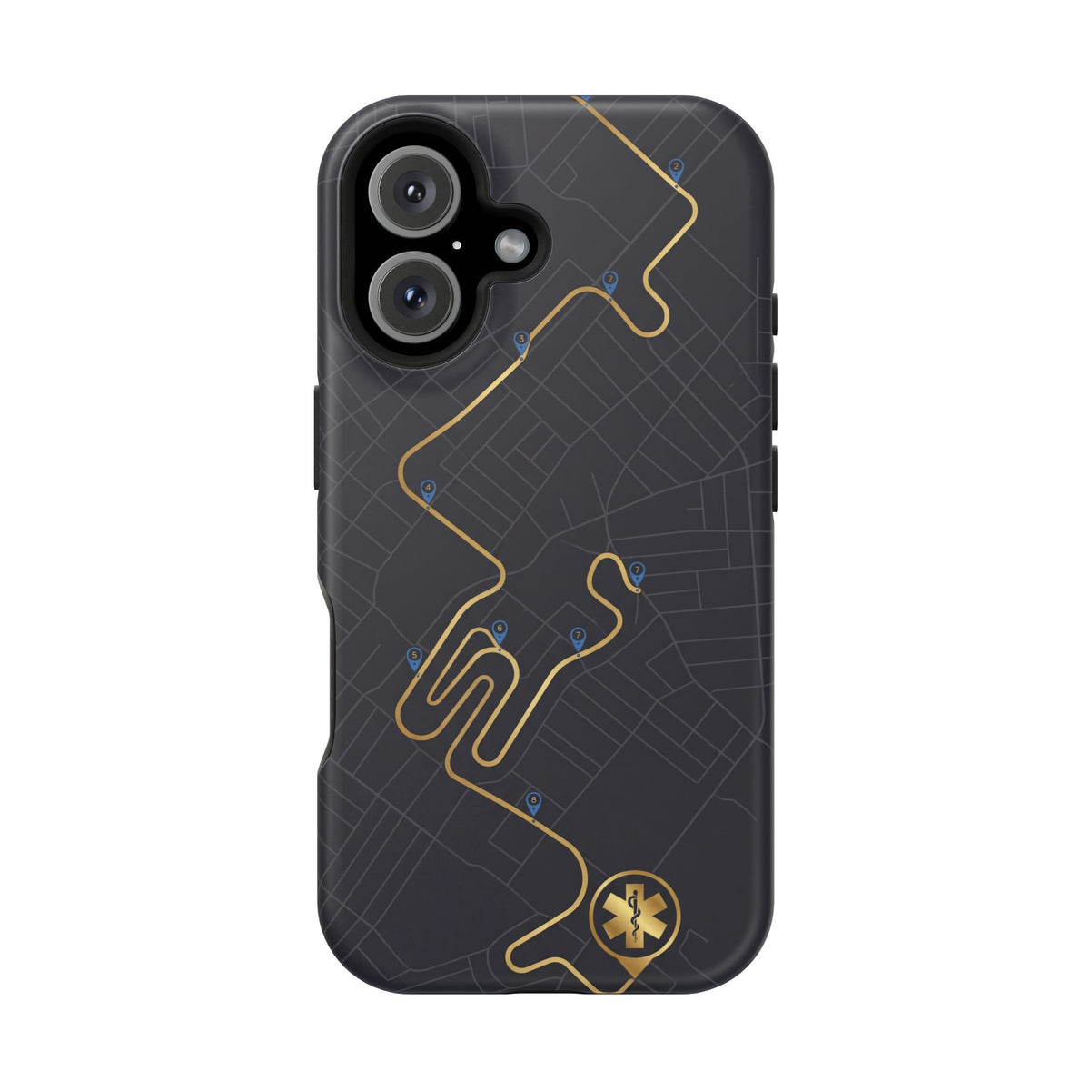 Paramedic/EMT Route Line Phone Case — Magnetic Wireless Charging Cover