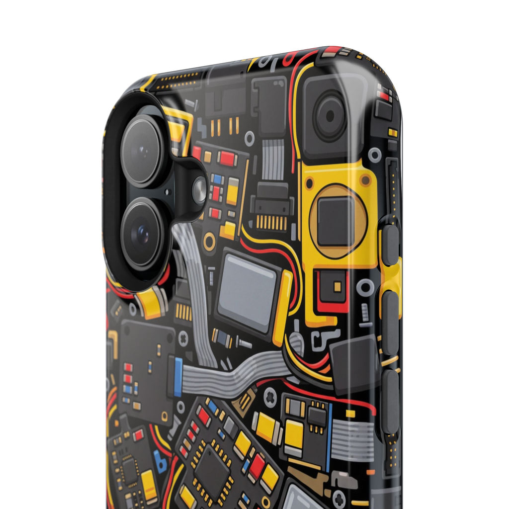 Voltage Board Phone Case — Yellow Circuit Wireless Charging Cover