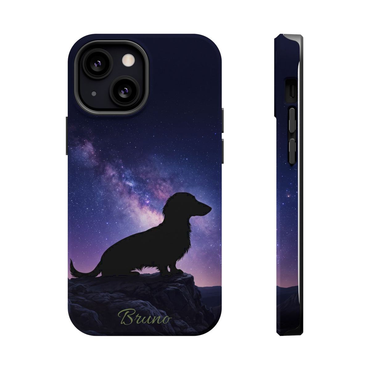 Personalized Dachshund Starry Night Phone Case — Wireless Charging Cover