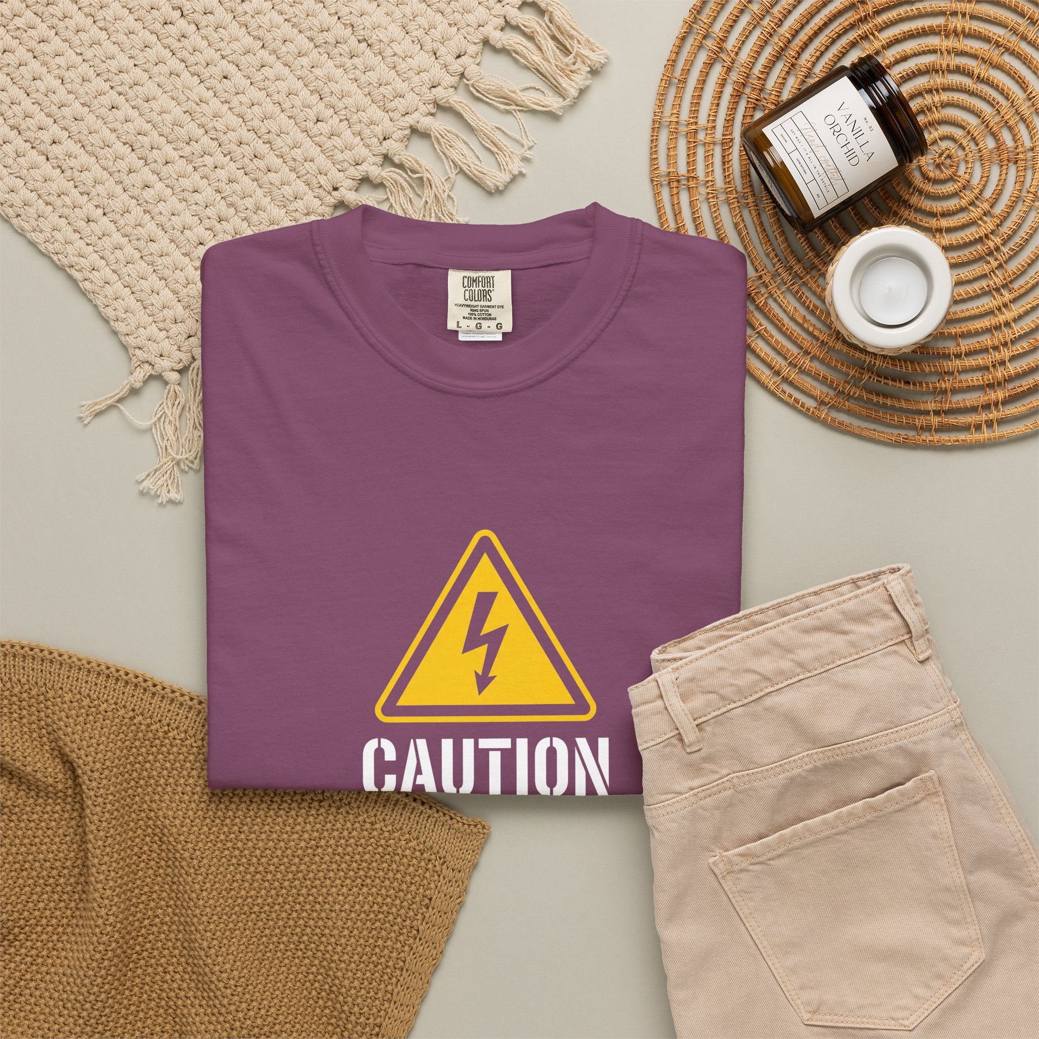 Caution Electrician At Work T-Shirt