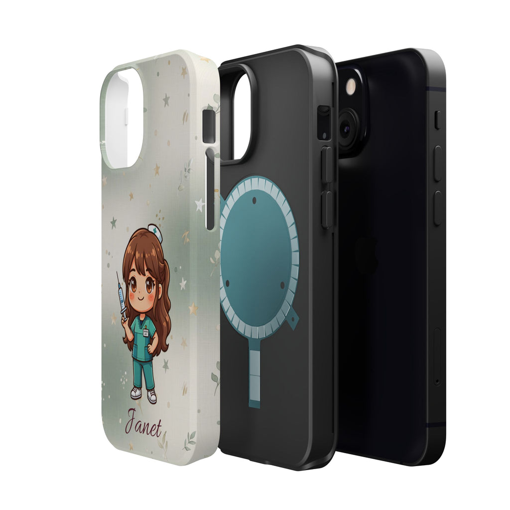 Personalized Nurse with Syringe Phone Case — Wireless Charging Cover