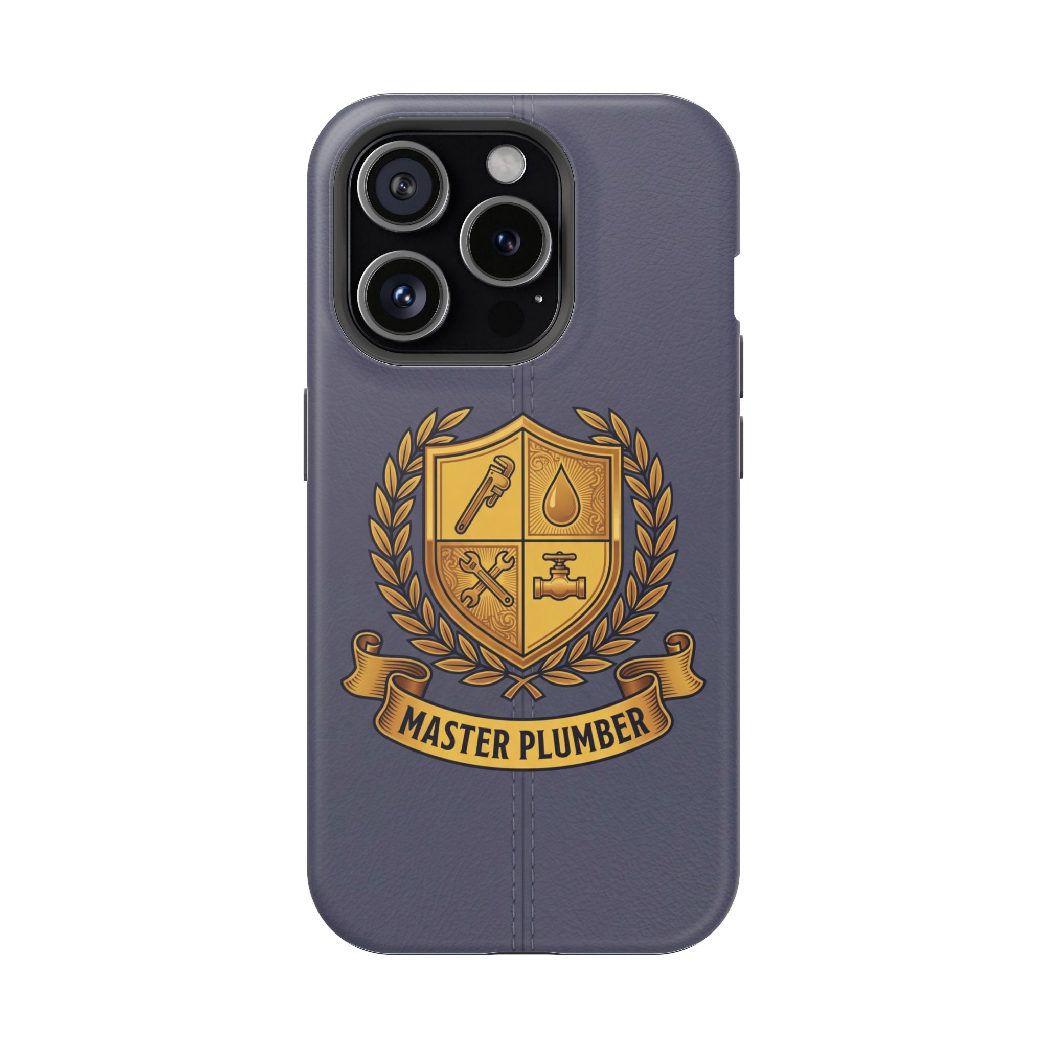 Master Plumber Crest Phone Case — Heraldic Shield Wireless Charging Cover