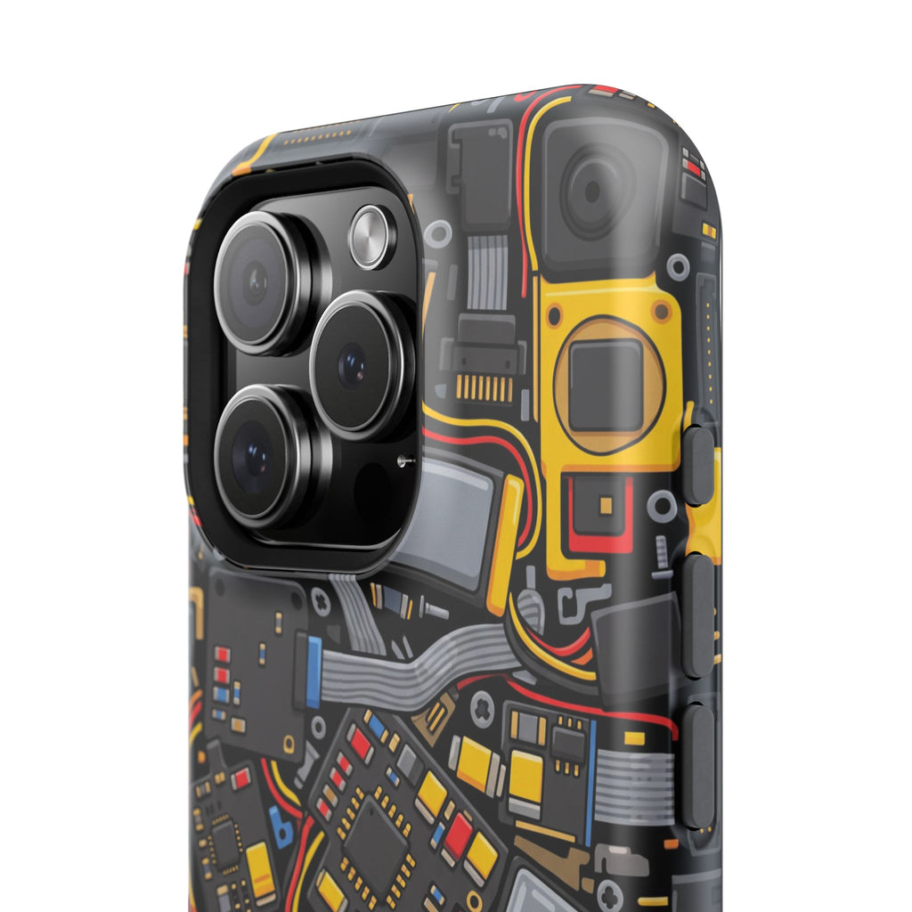 Voltage Board Phone Case — Yellow Circuit Wireless Charging Cover