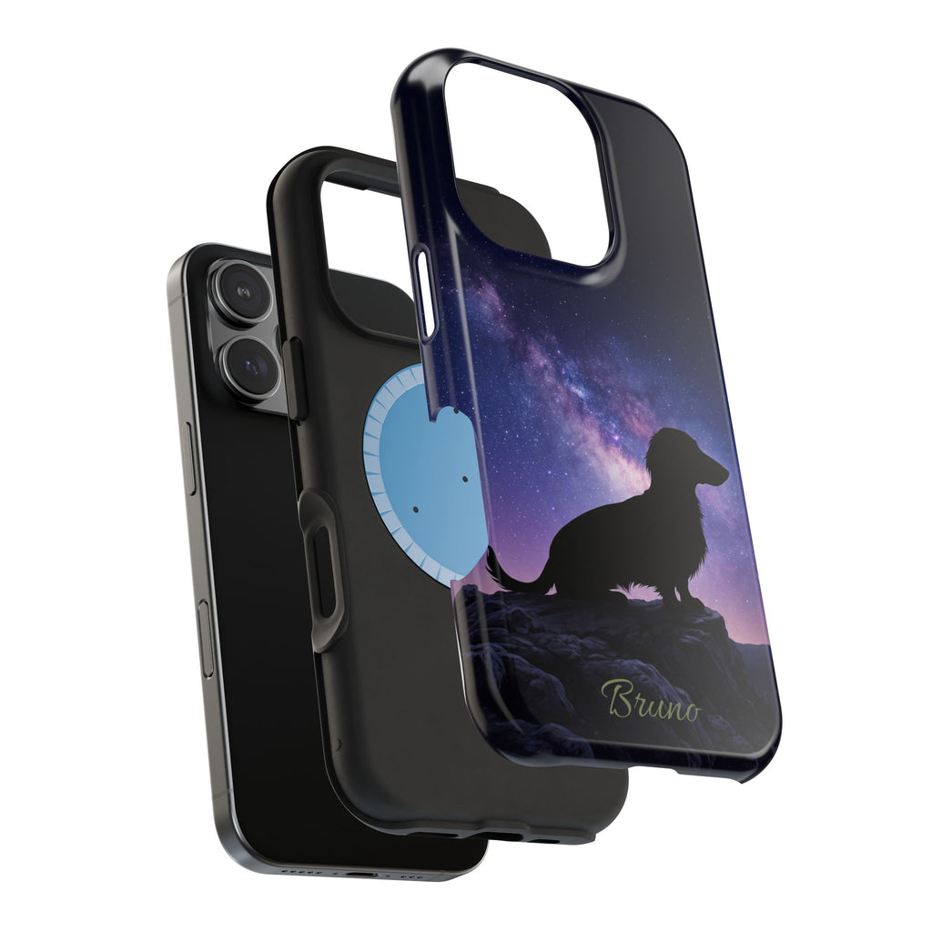 Personalized Dachshund Starry Night Phone Case — Wireless Charging Cover
