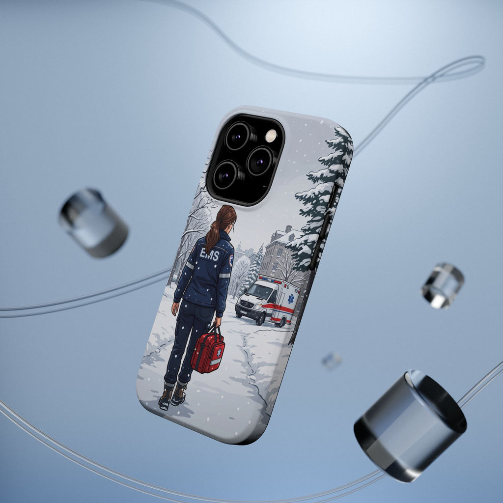 Paramedic/EMT Winter Phone Case — Magnetic Wireless Charging Cover