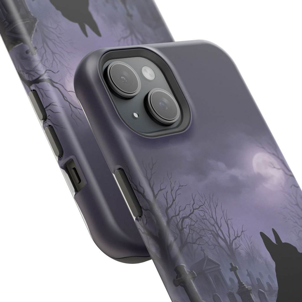 Personalized French Bulldog Moonlit Graveyard Phone Case — Wireless Charging Cover