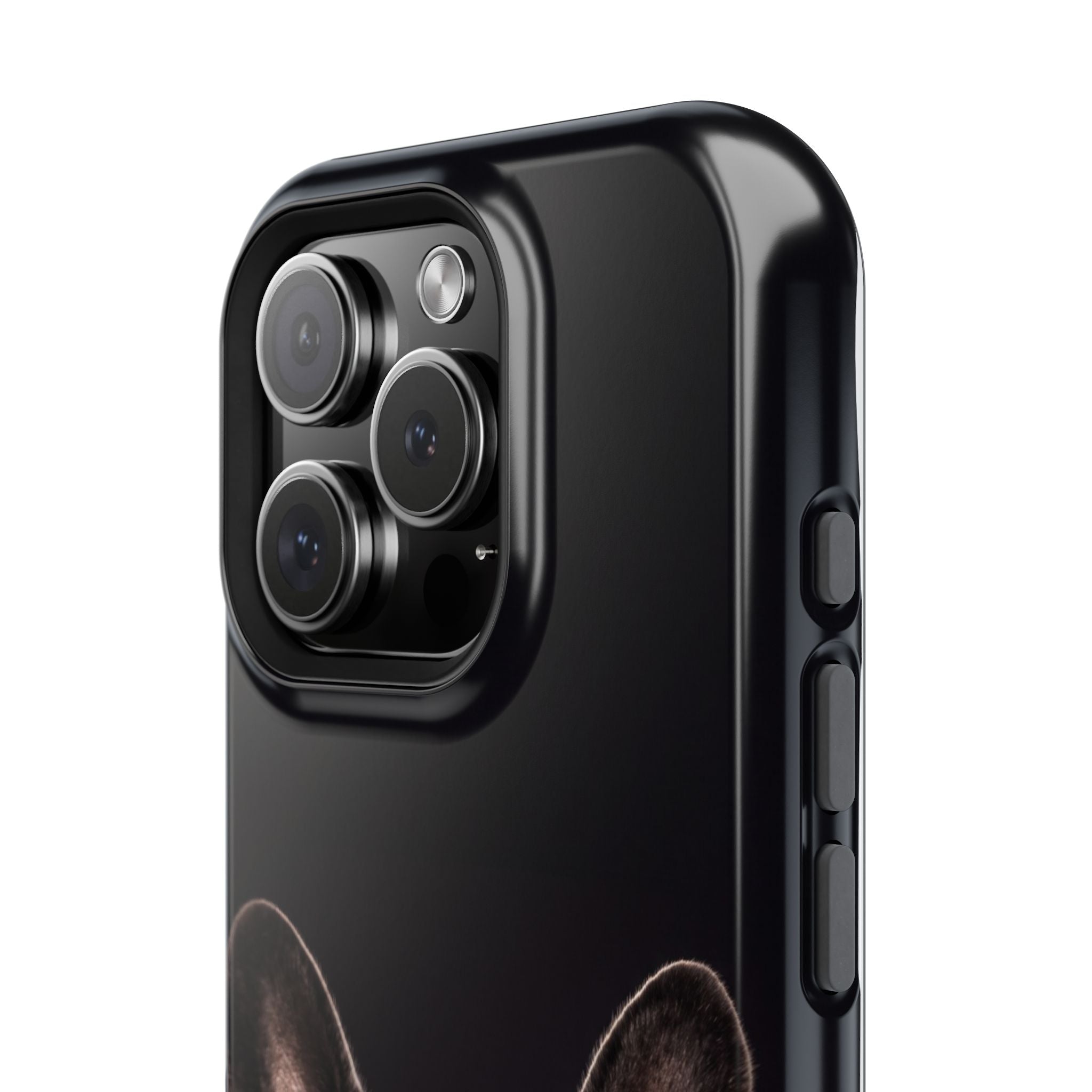 Black French Bulldog Phone Case — Impact-Resistant Wireless Charging Cover