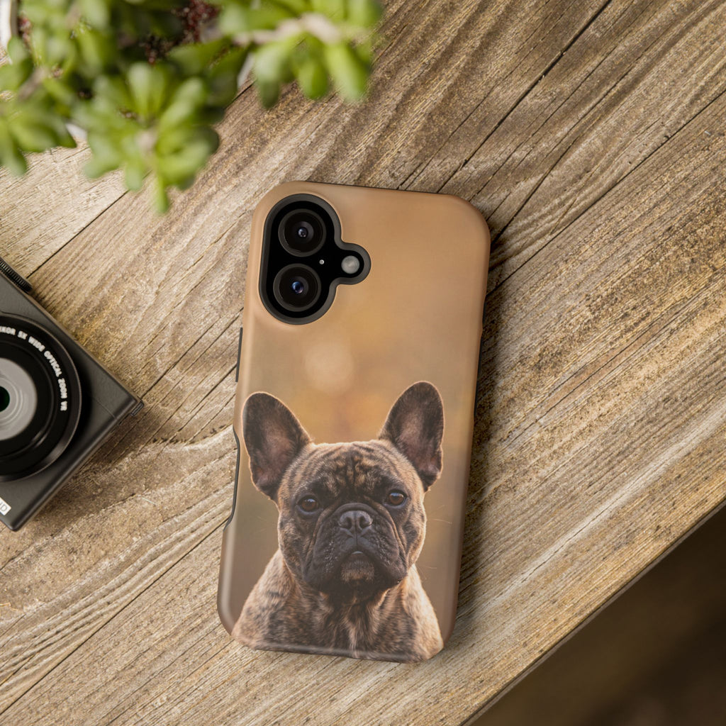 Brindle French Bulldog Phone Case — Impact-Resistant Wireless Charging Cover