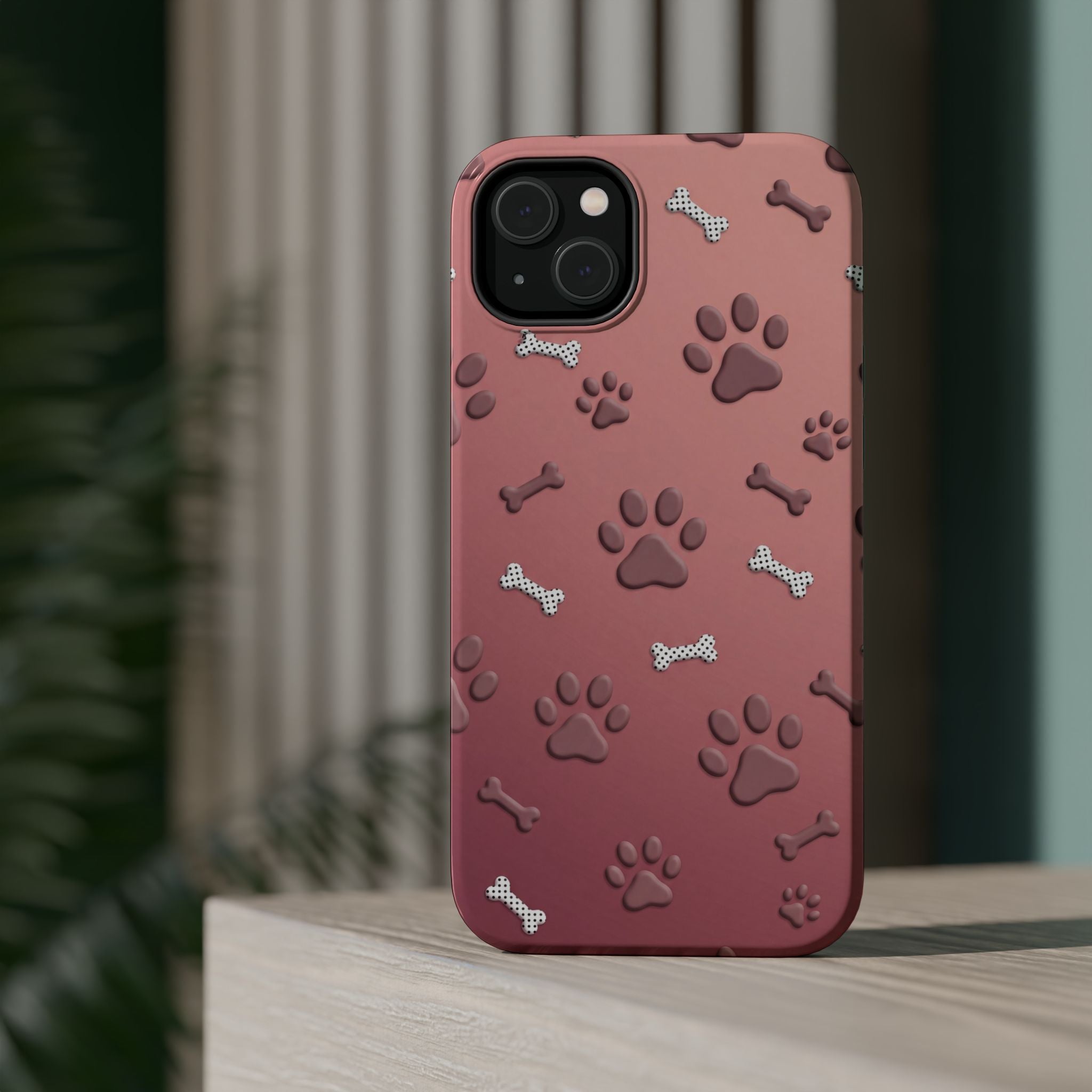 Paws & Bones Phone Case — Impact-Resistant Wireless Charging Cover