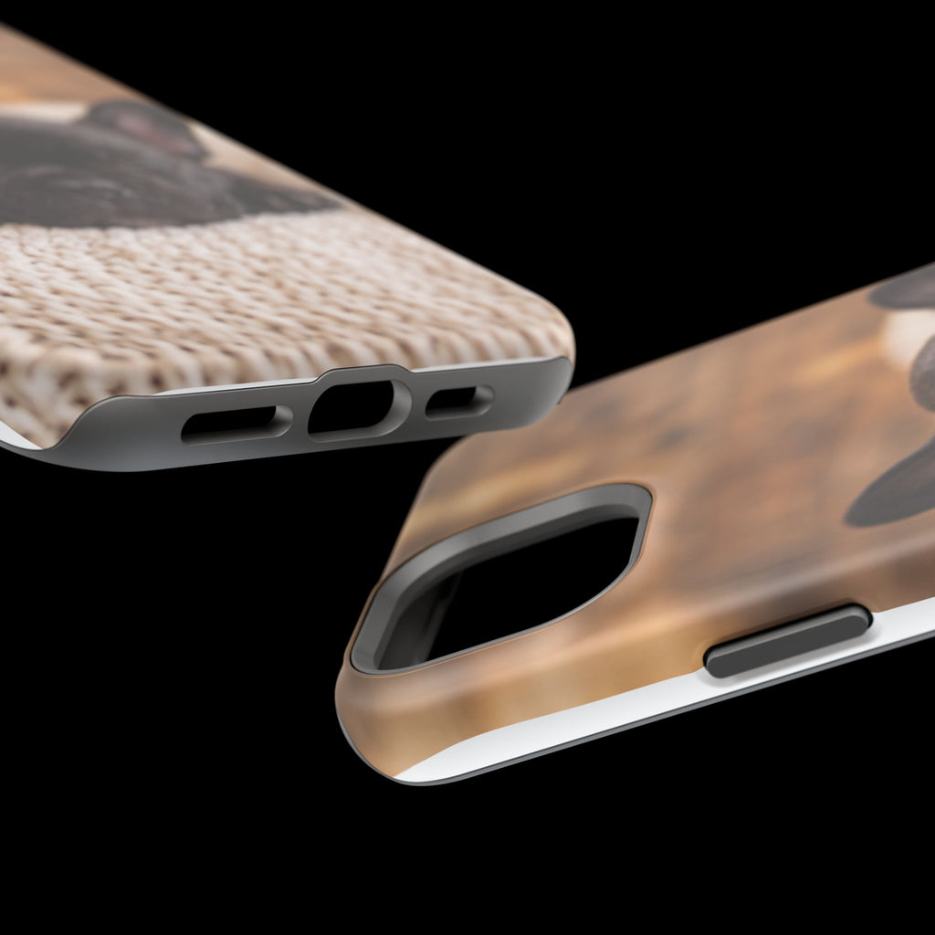 Sleepy French Bulldog Phone Case — Impact-Resistant Wireless Charging Cover