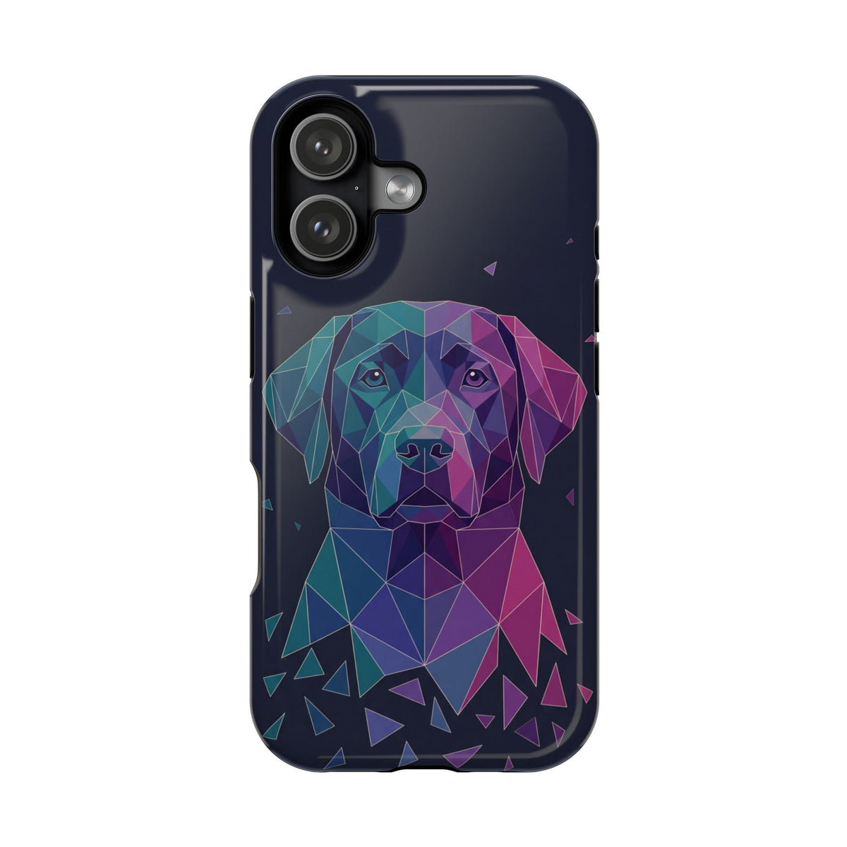 Geometric Labrador Phone Case — Tough Magnetic Case with Wireless Charging