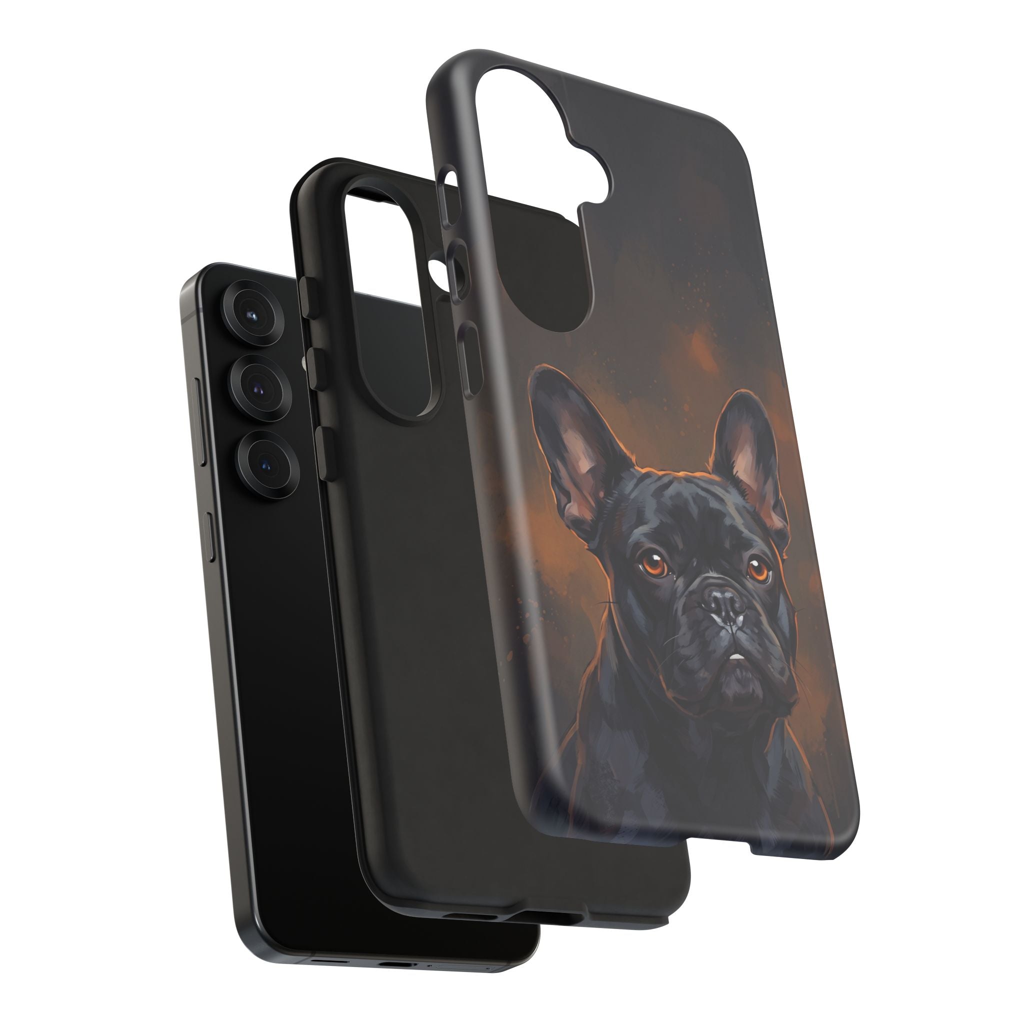 Moody French Bulldog Portrait Phone Case | Dramatic Studio Photography Style | iPhone & Samsung