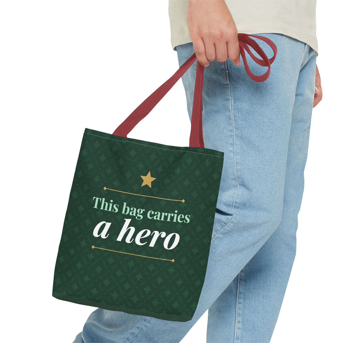 This Bag Carries a Hero Tote | Nurse Gift Tote Bag | Essential Worker Appreciation Gift | Premium Polyester Carry-All