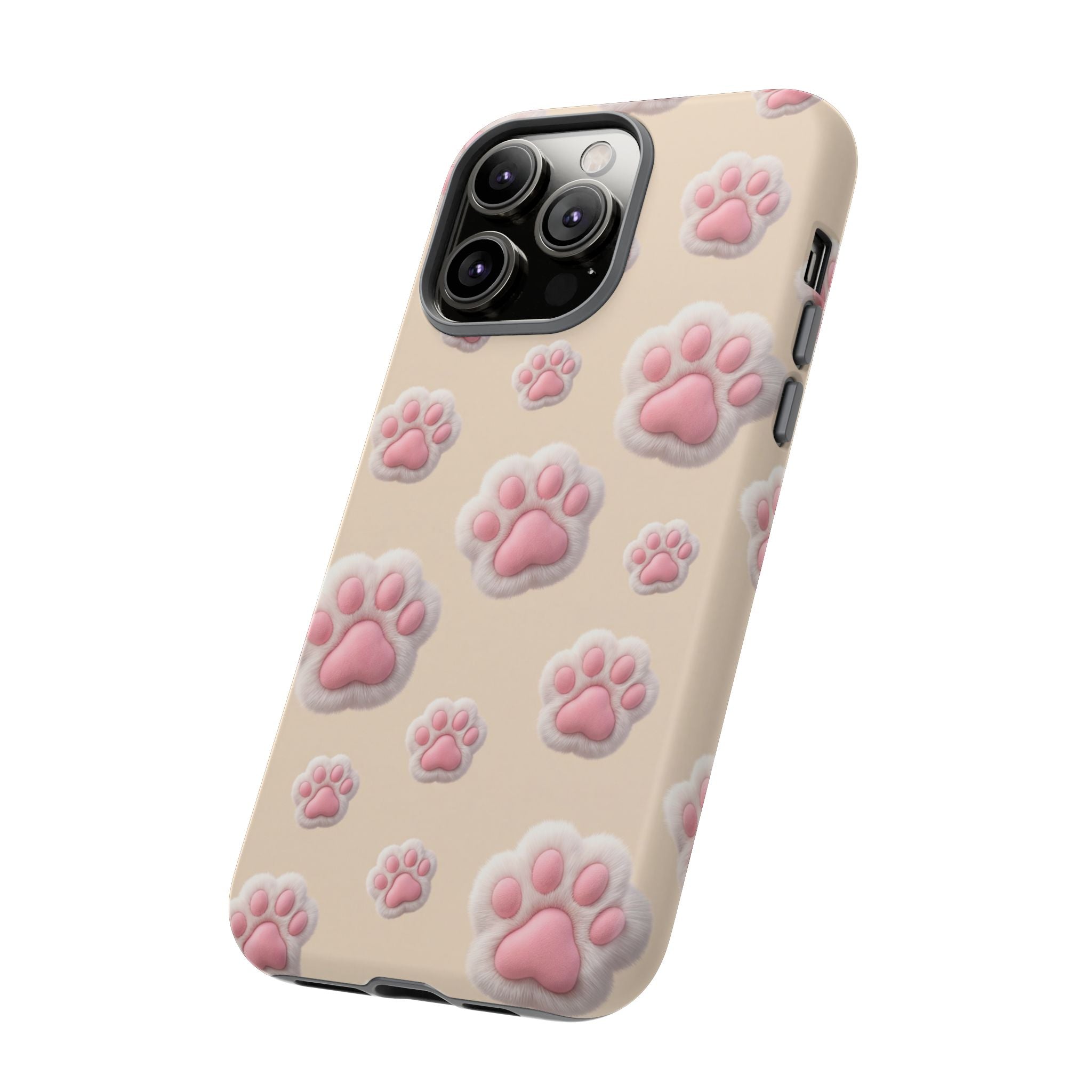 Golden Retriever Paw Print Phone Case | Cute Pink Paw Pattern for Dog Lovers | iPhone & Samsung
