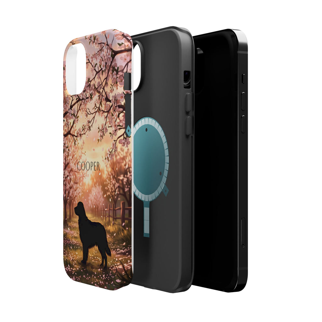 Personalized Golden Retriever Autumn Forest Phone Case — Wireless Charging Cover