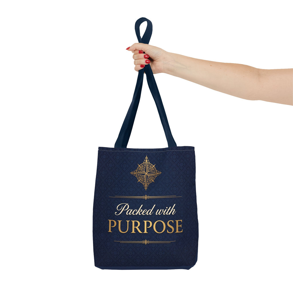 Packed with Purpose Tote | Inspirational Nurse Gift Tote Bag | Healthcare Worker Appreciation Gift | Premium Polyester Carry-All