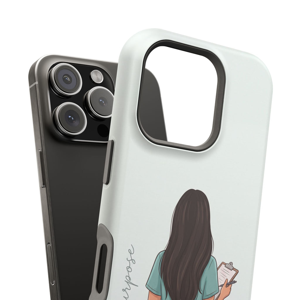 Nurse Illustration Phone Case — Impact-Resistant Wireless Charging Cover