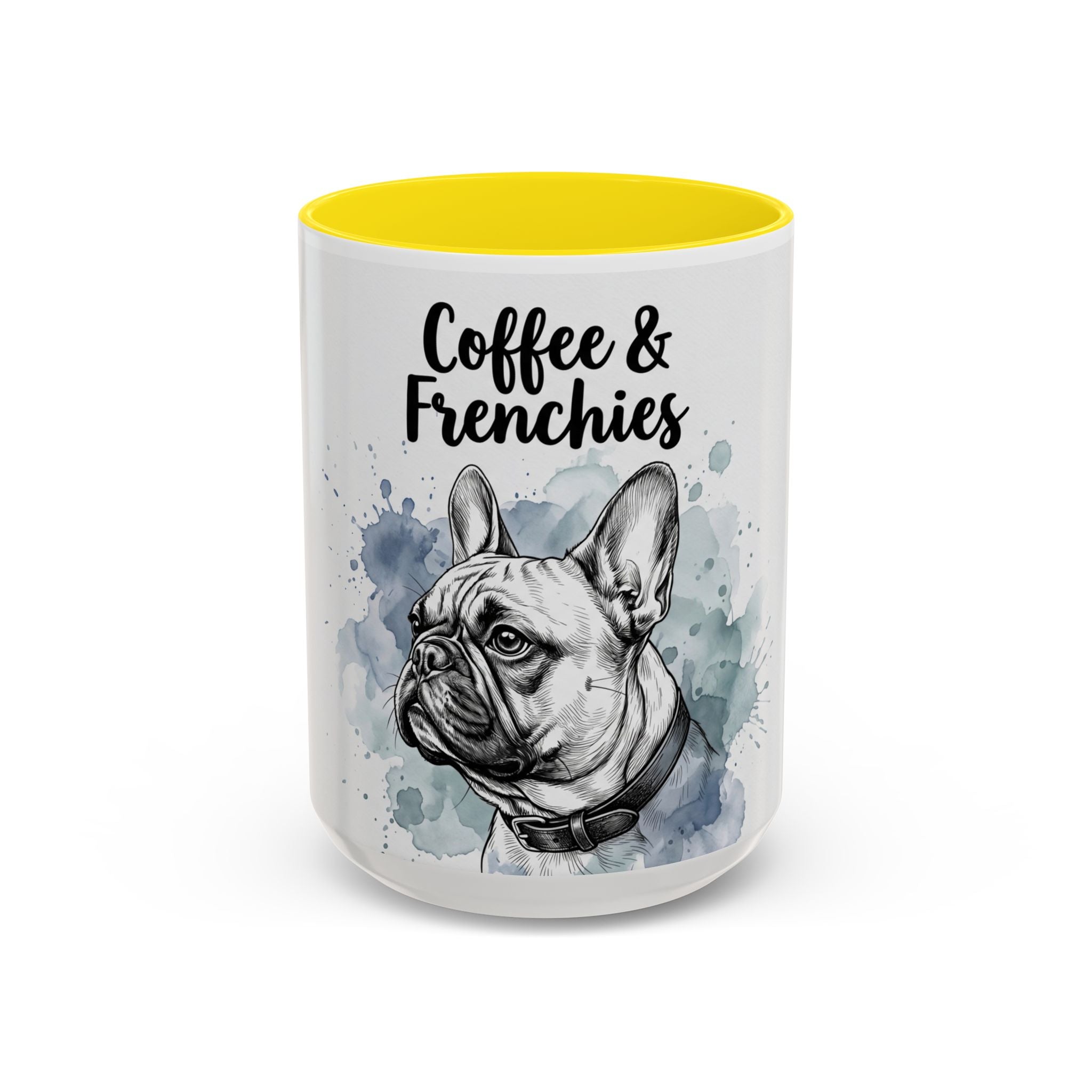 Coffee & Frenchies Mug | French Bulldog Lover Gift | Watercolor Dog Mug
