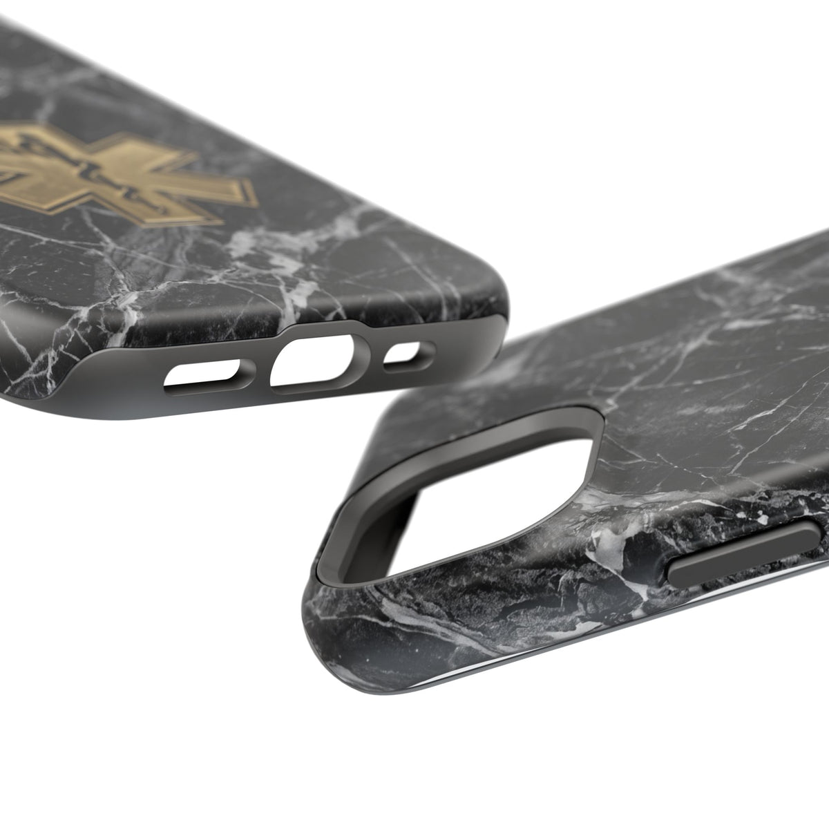 Paramedic/EMT Marble Phone Case — Magnetic Wireless Charging Cover