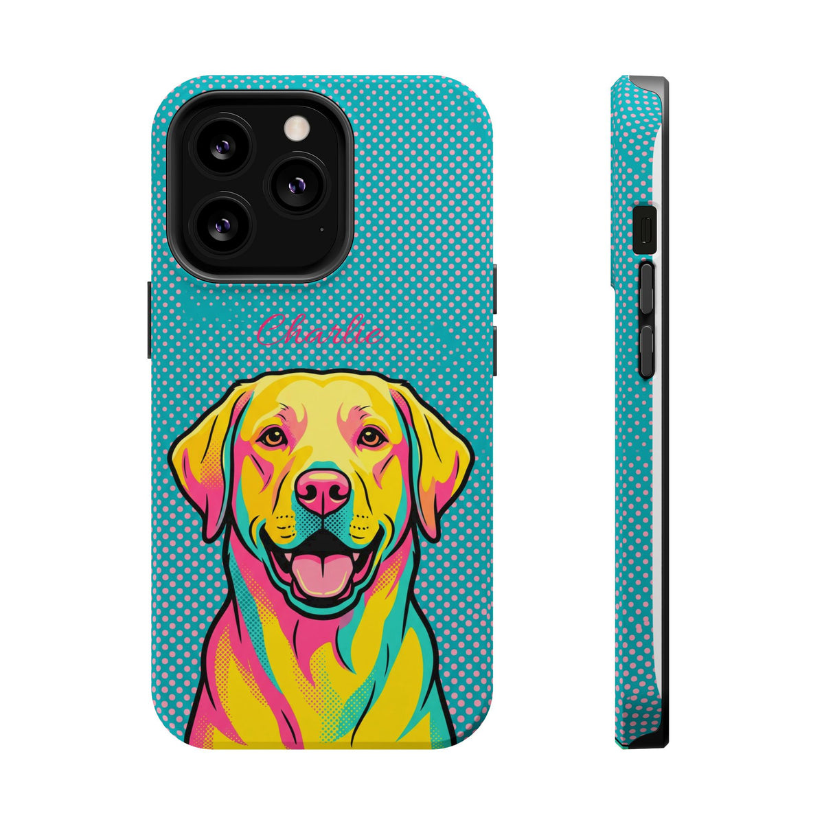 Personalized Pop Art Labrador Phone Case — Tough Magnetic Case with Wireless Charging