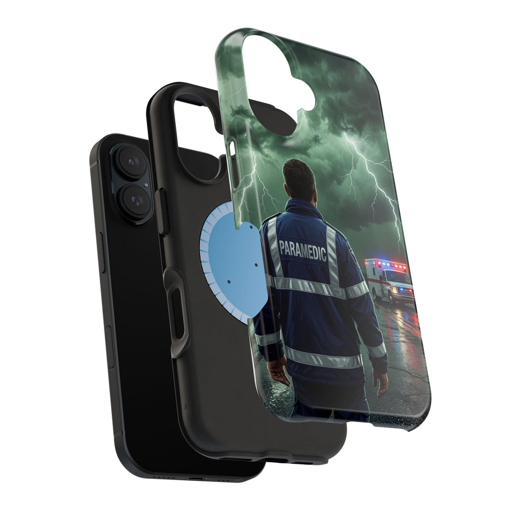 Paramedic Green Storm Phone Case — Magnetic Wireless Charging Cover