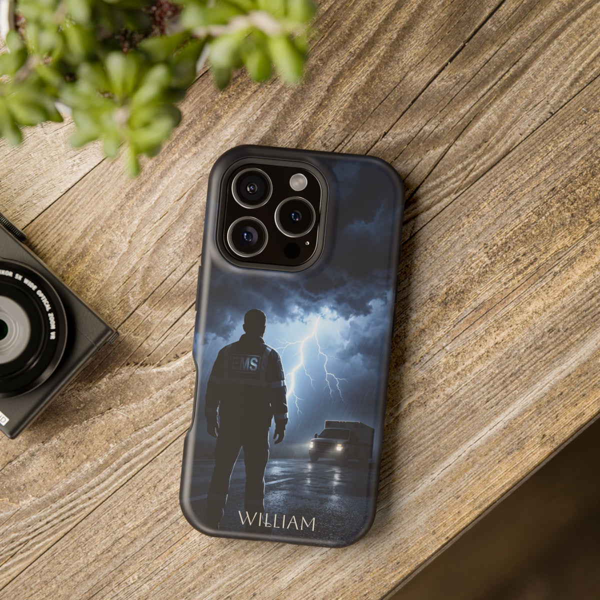 Personalized Lightning Storm EMS Phone Case — Wireless Charging Cover
