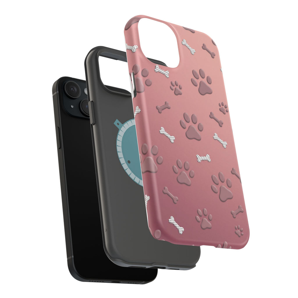 Paws & Bones Phone Case — Impact-Resistant Wireless Charging Cover