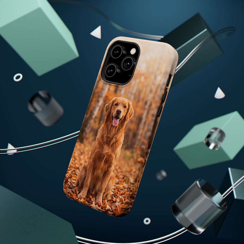 Autumn Golden Retriever Phone Case — Impact-Resistant Wireless Charging Cover