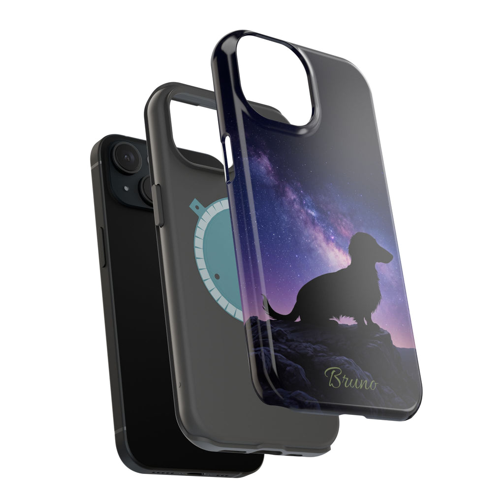 Personalized Dachshund Starry Night Phone Case — Wireless Charging Cover