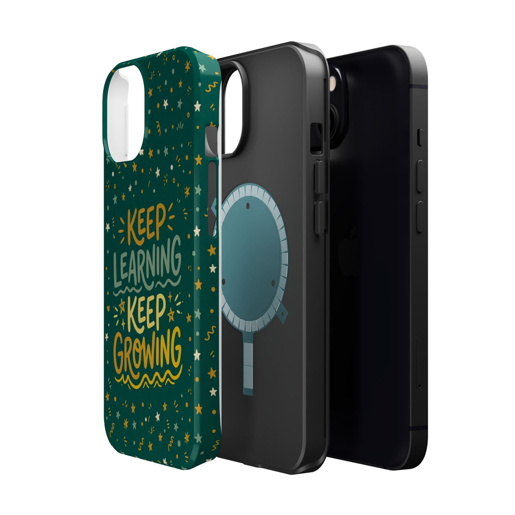 Keep Learning Keep Growing Teacher Phone Case — Wireless Charging Cover