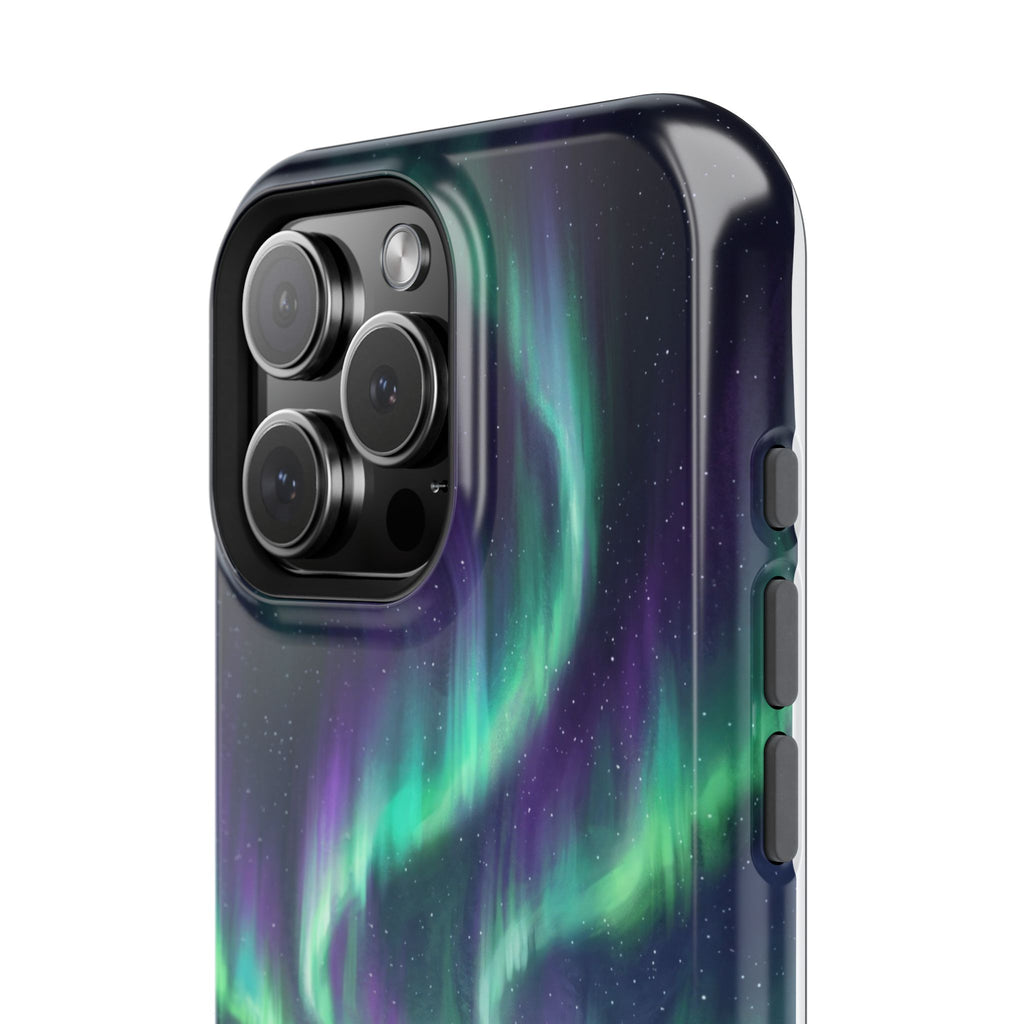 Personalized Dachshund Northern Lights Phone Case — Wireless Charging Cover