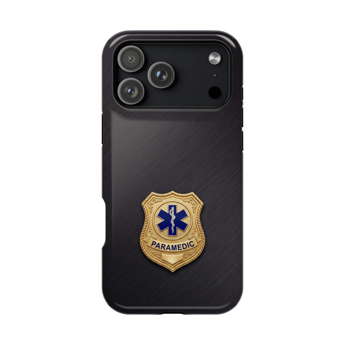 Gold Paramedic Badge Phone Case — Magnetic Wireless Charging Cover