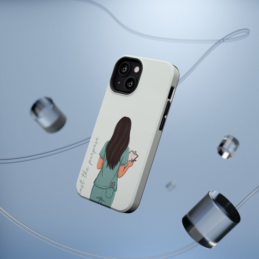 Nurse Illustration Phone Case — Impact-Resistant Wireless Charging Cover