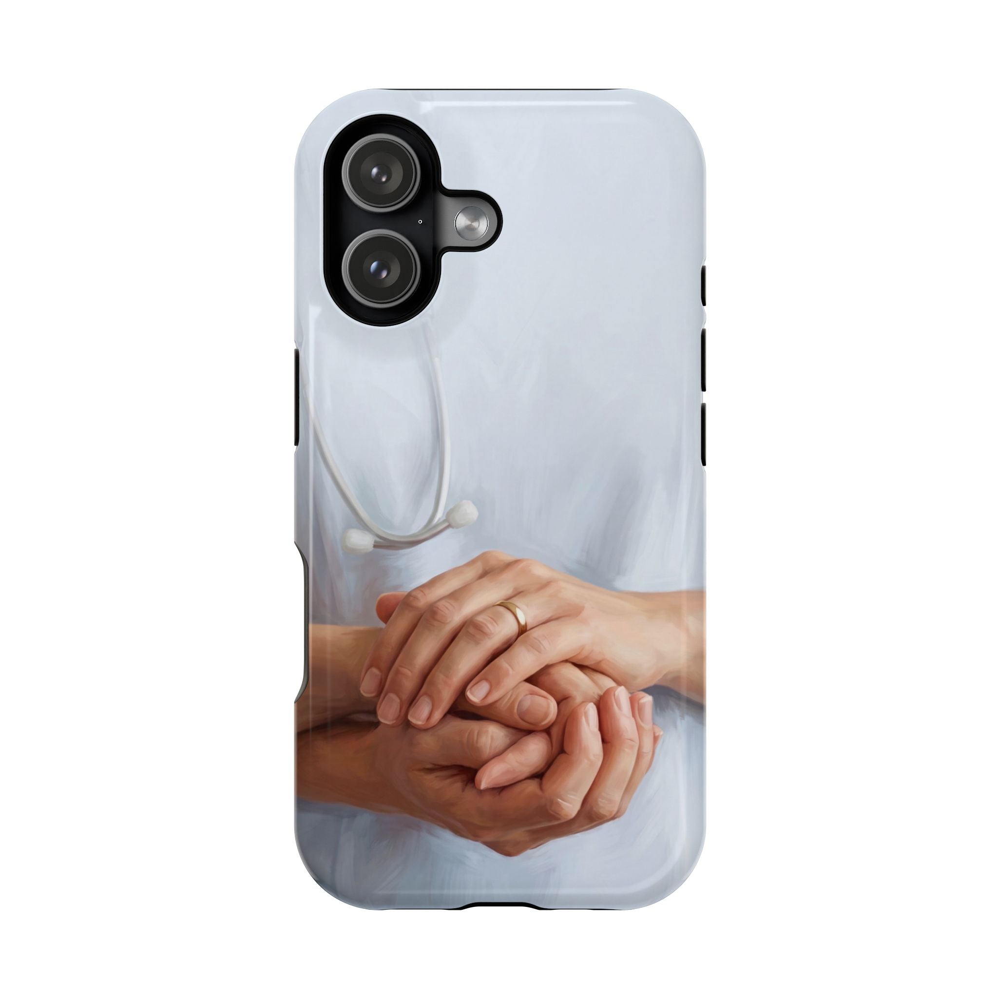 Impact-Resistant Phone Case — Caring Hands Wireless Charging Cover